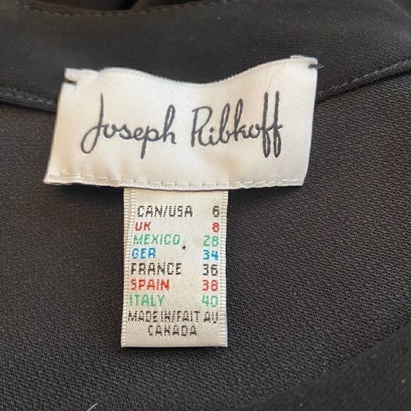 Joseph Ribkoff Black Dress Size 6 - Picture 5 of 5